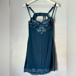 Victoria's Secret Teal Lace Bralette with Floral Detail